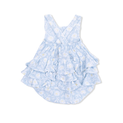 Western daisies ruffle sunsuit