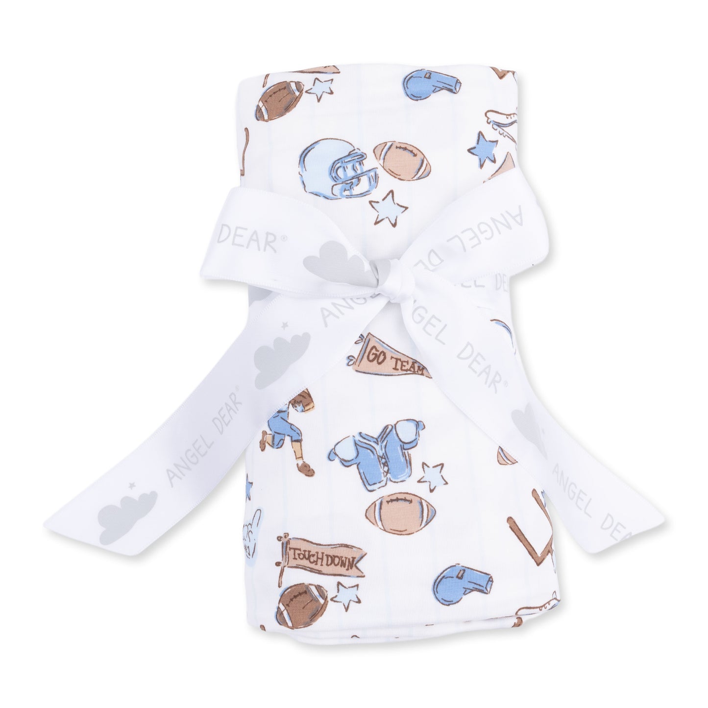 Football nursery swaddle blanket
