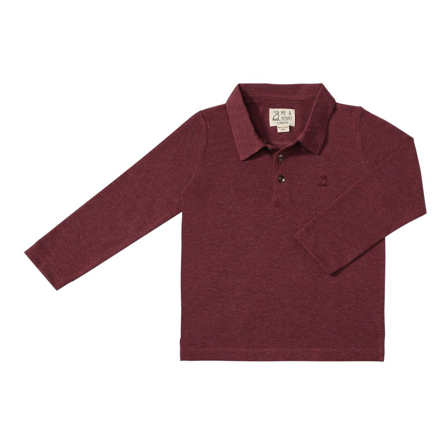 Spencer l/s polo - burgundy