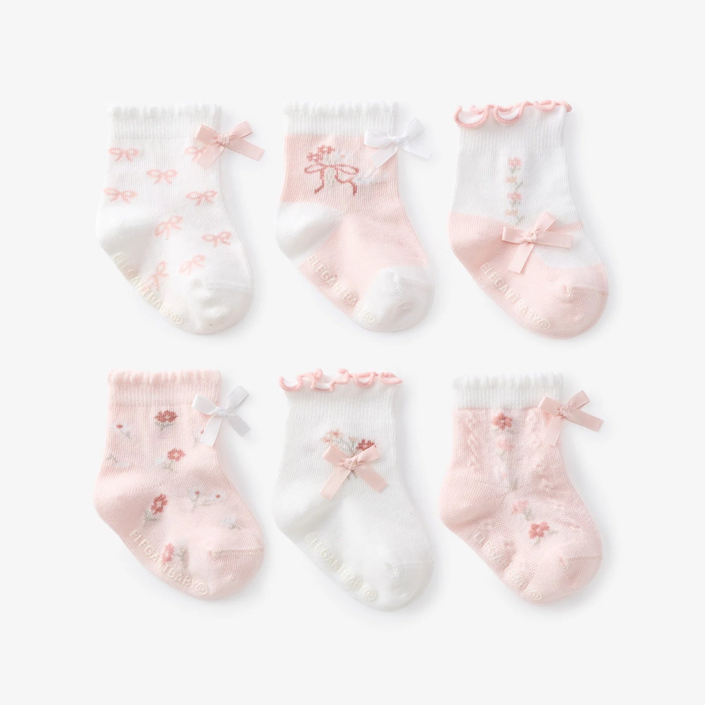Fleur de provence socks 6 pk