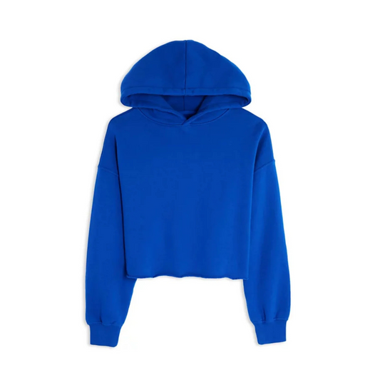 Shane cropped hoodie - cobalt blue