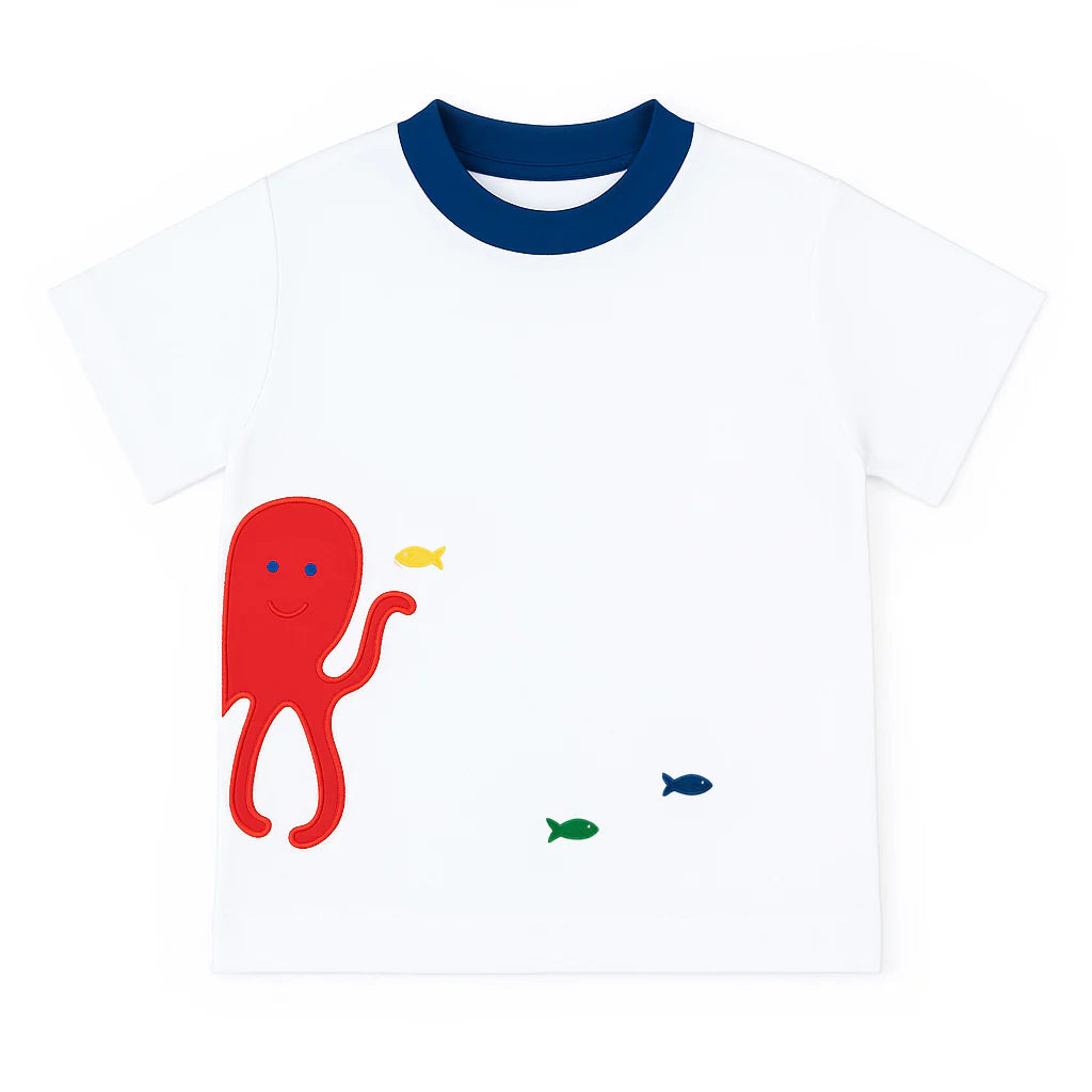 Octopus & fish s/s tshirt