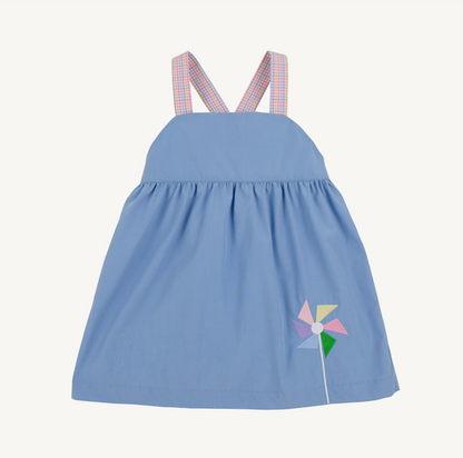 Macy drew dress - park city periwinkle/woodstock park plaid