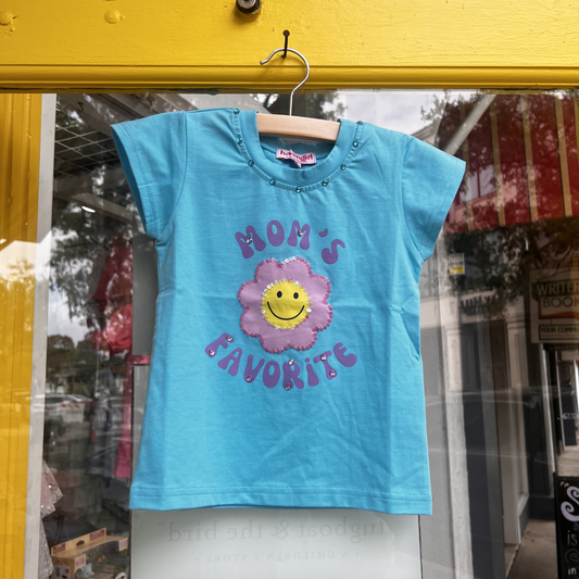 Mom's favorite cap tee - lagoon