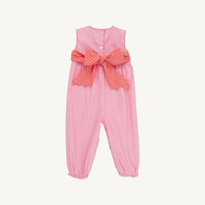 Sleeveless Rebecca romper - pumpkin/sppink/msmmfloral