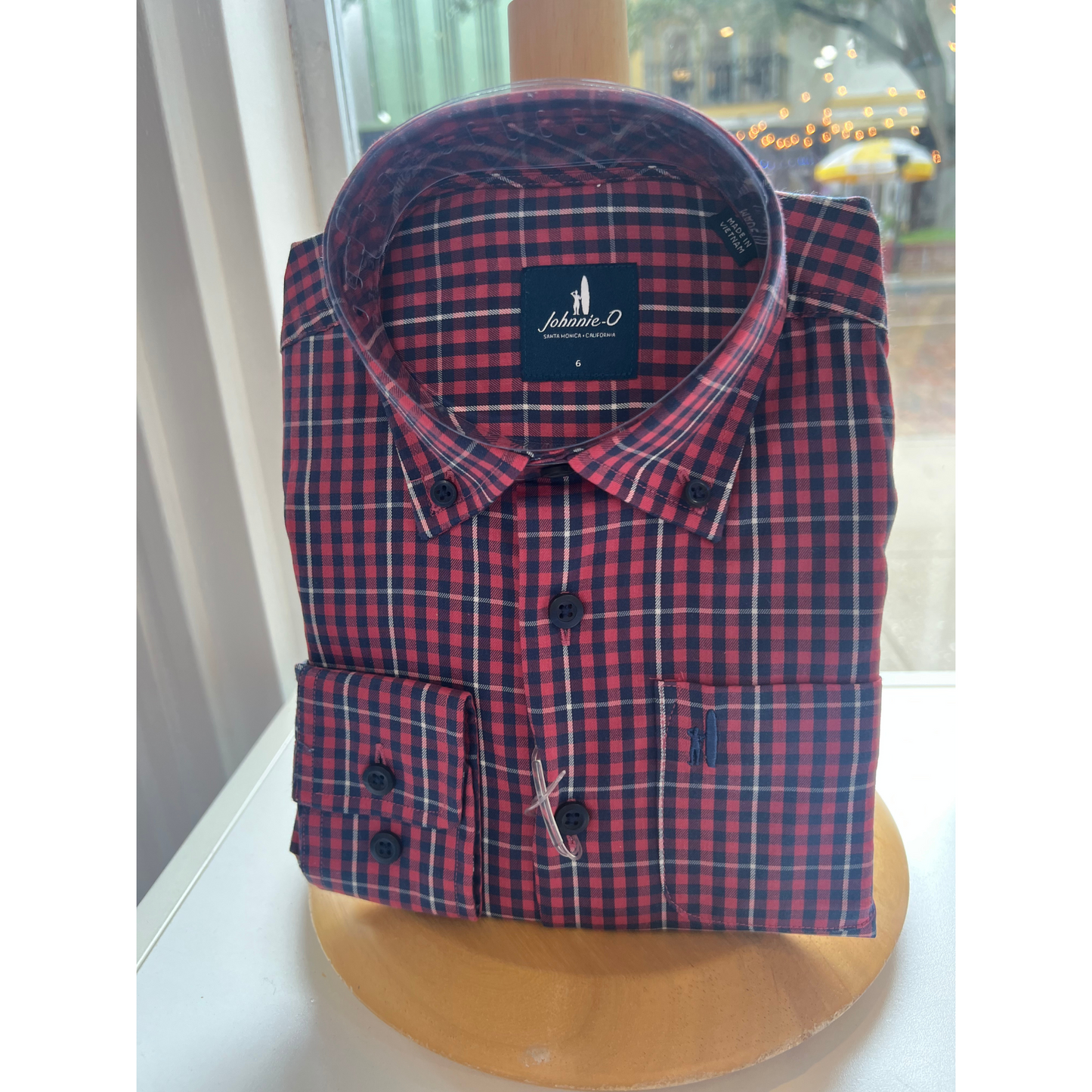 Kenney l/s button down - lobster