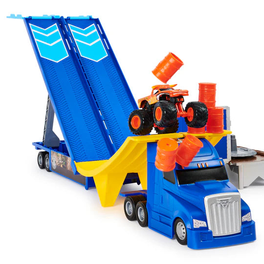 Monster jam 2in1 transforming hauler playset