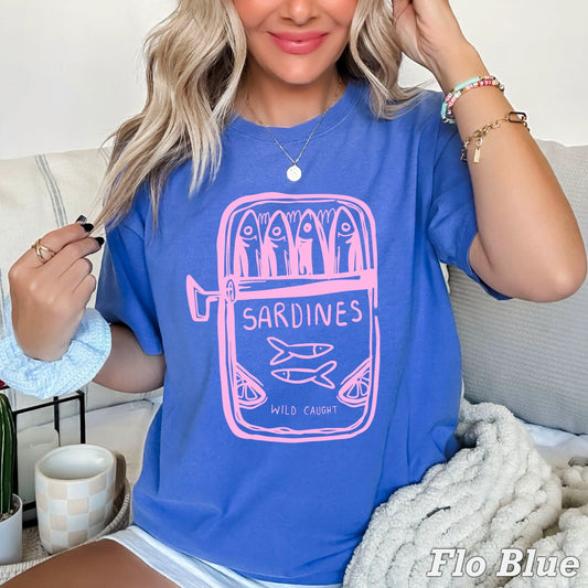 Sardines coastal graphic tee - flo blue