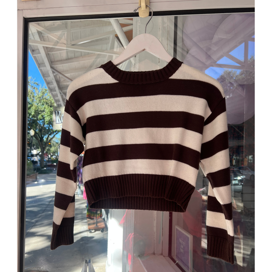 Megan sweater - chocolate/ivory