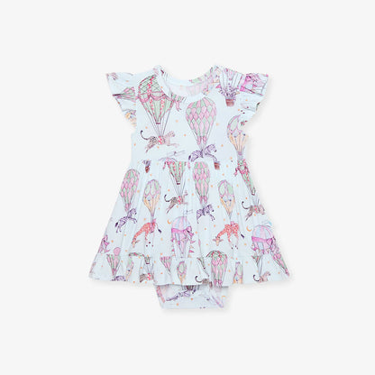 Seraphina ruffled twirl bodysuit dress