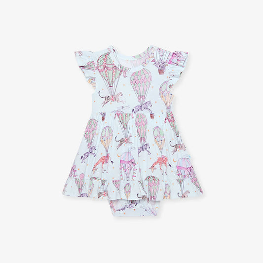 Seraphina ruffled twirl bodysuit dress