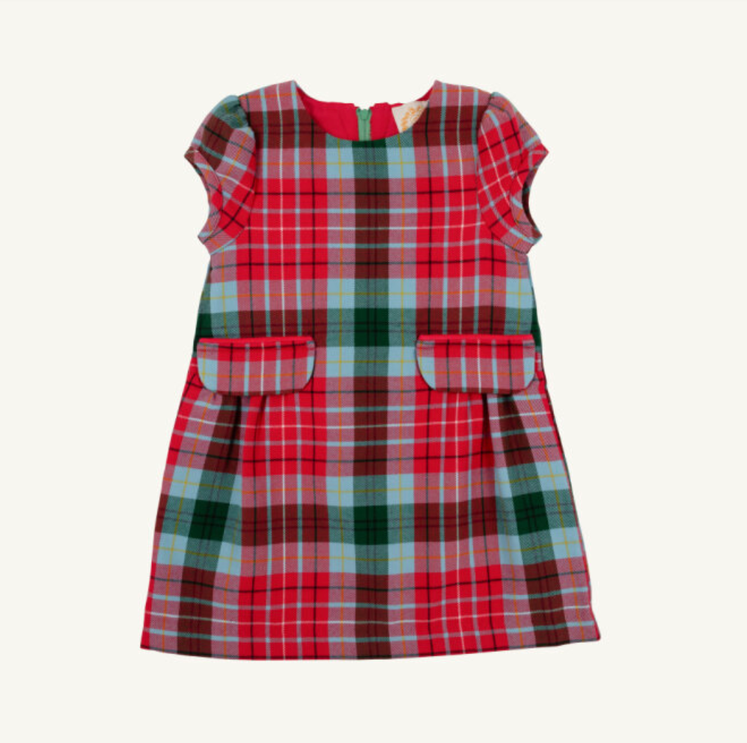 Betts bow dress - wilson pier plaid
