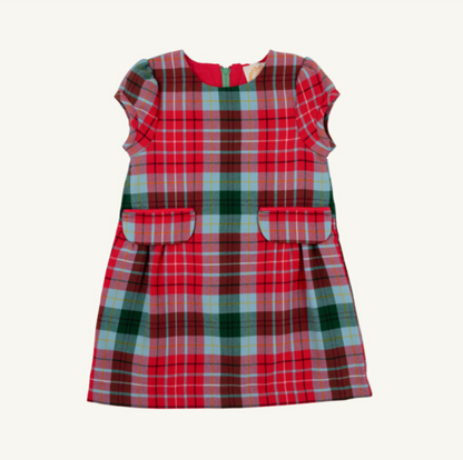 Betts bow dress - wilson pier plaid