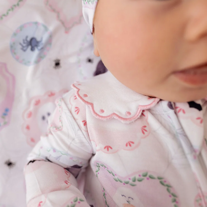 Posh Spooks Scallop Collar Ruffle Footie