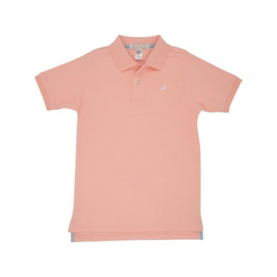 Prim & proper s/s polo - pompano peach