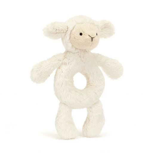 Bashful lamb ring rattle