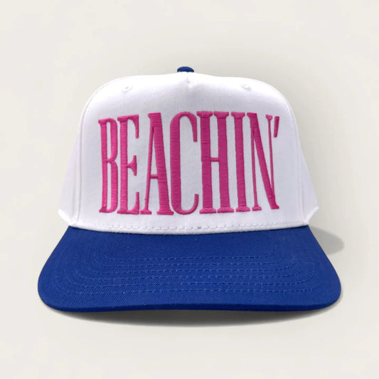 Beachin trucker hat - royal/white