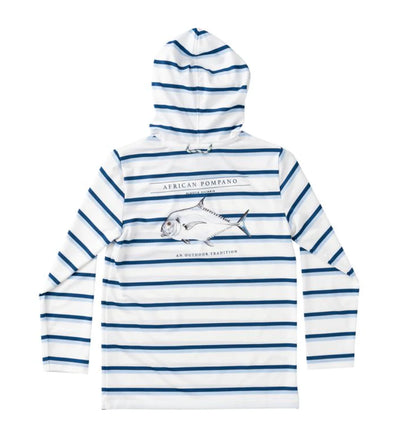 Pro perf hoodie - windsurfer navy peony stripe