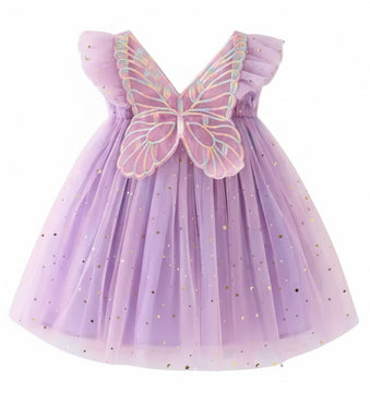 Starry sky butterfly wing dress