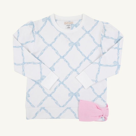 Cassidy comfy crewneck bow - belle meade bow