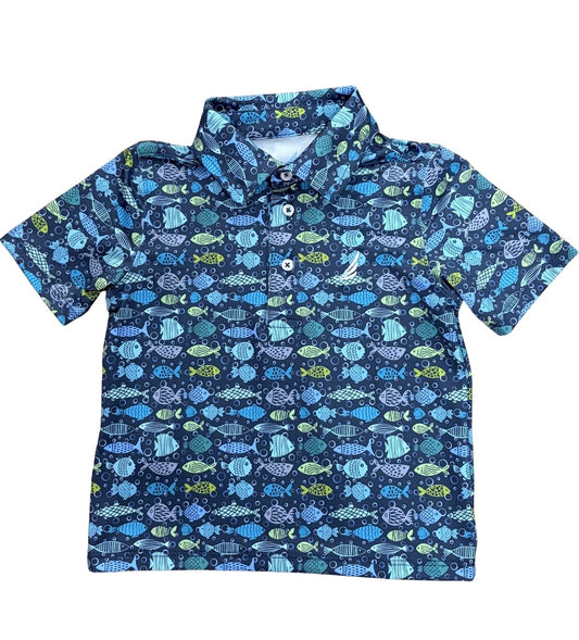 Miles perf. s/s polo - fish