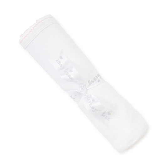 Basic blanket - white/pink