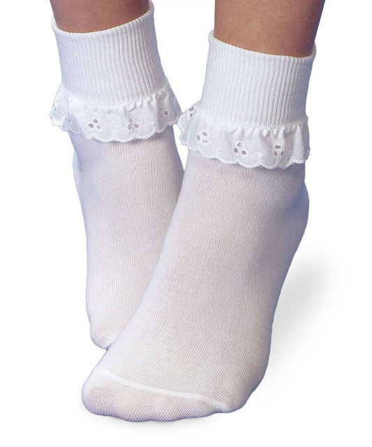 Eyelet lace socks