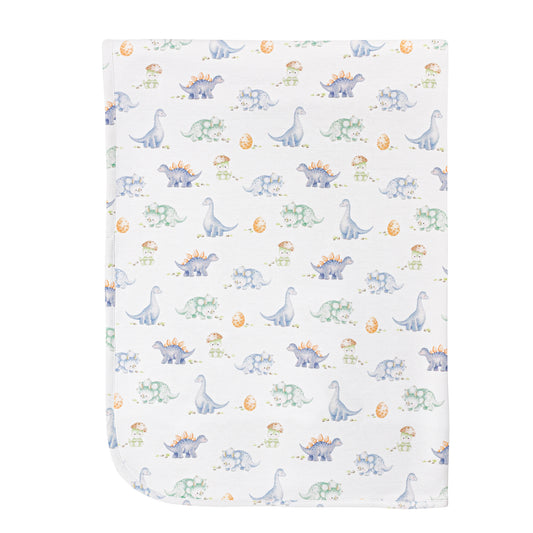 Pastel dinos receiving blanket