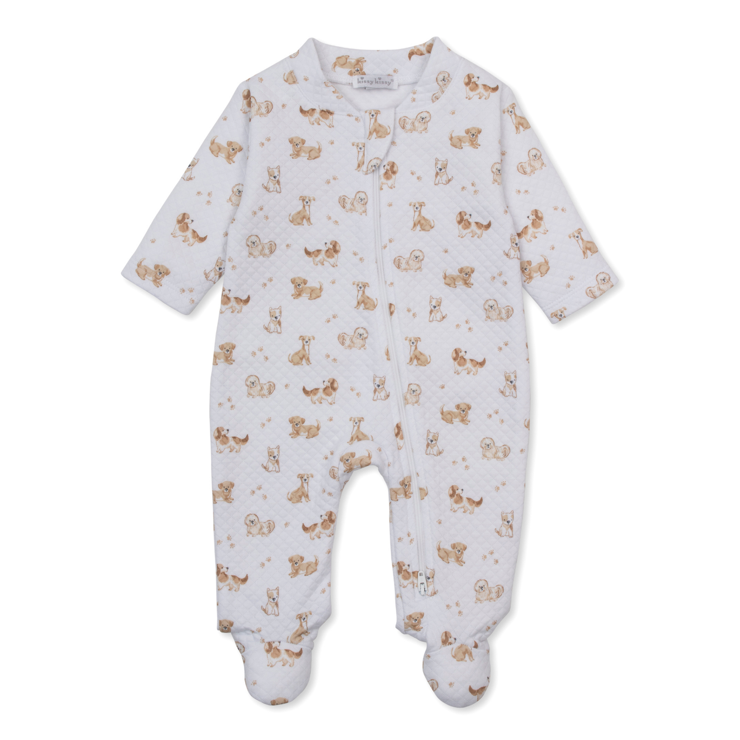 Puppy paws footie - brown