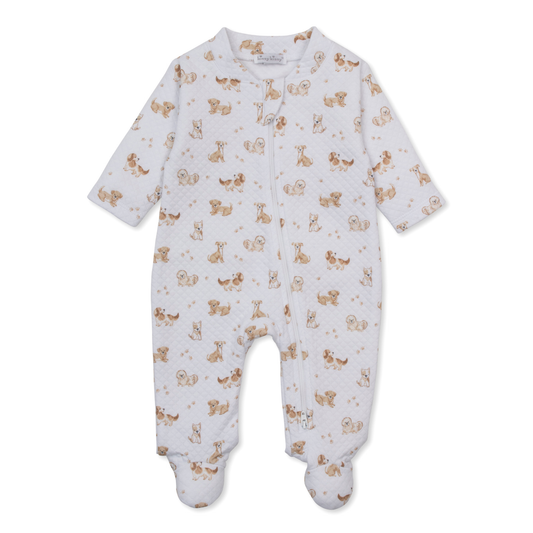 Puppy paws footie - brown