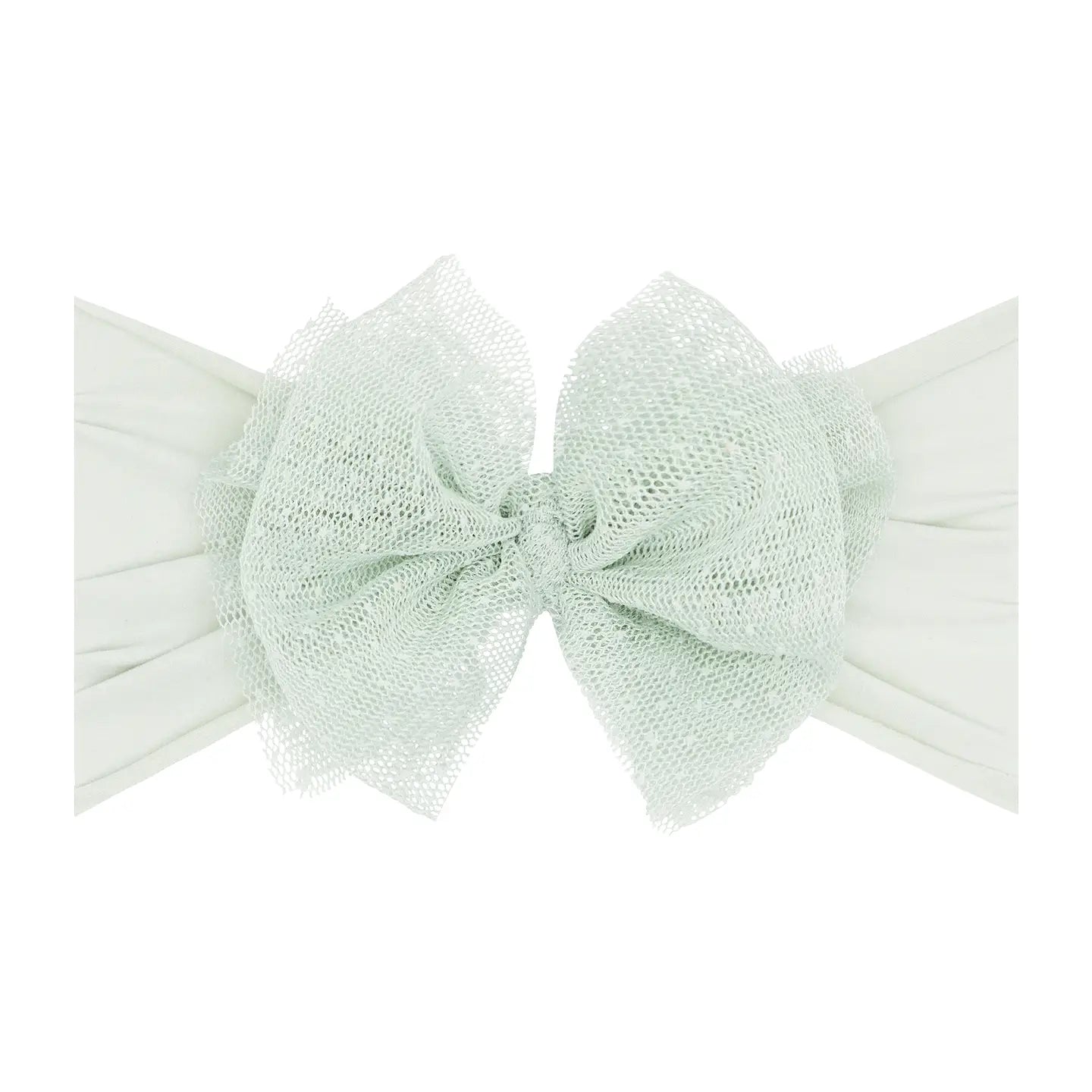 Tulle nylon bow headband - willow dot