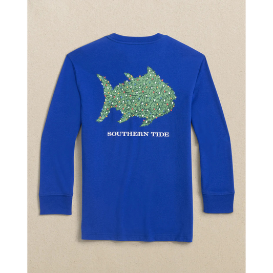 Lights l/s tee - surf blue