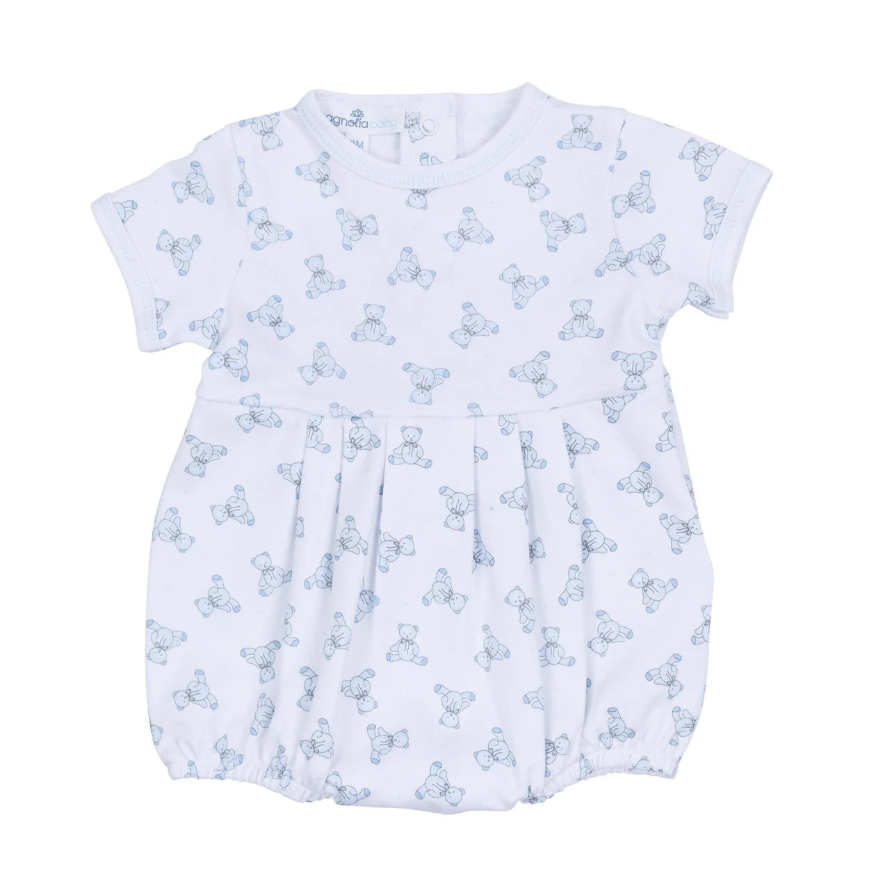 Baby's teddy s/s bubble - light blue