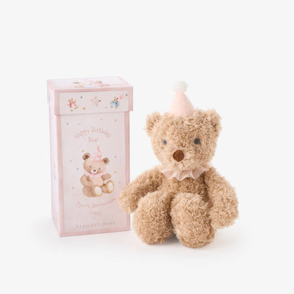 Pink birthday bear in gift box