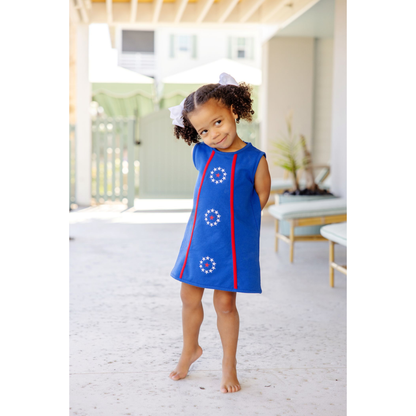 Annie apron dress - stars/rockefeller royal/rred