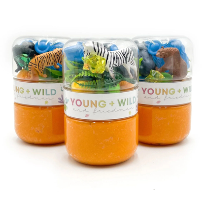 Zoo grab & go dough jar