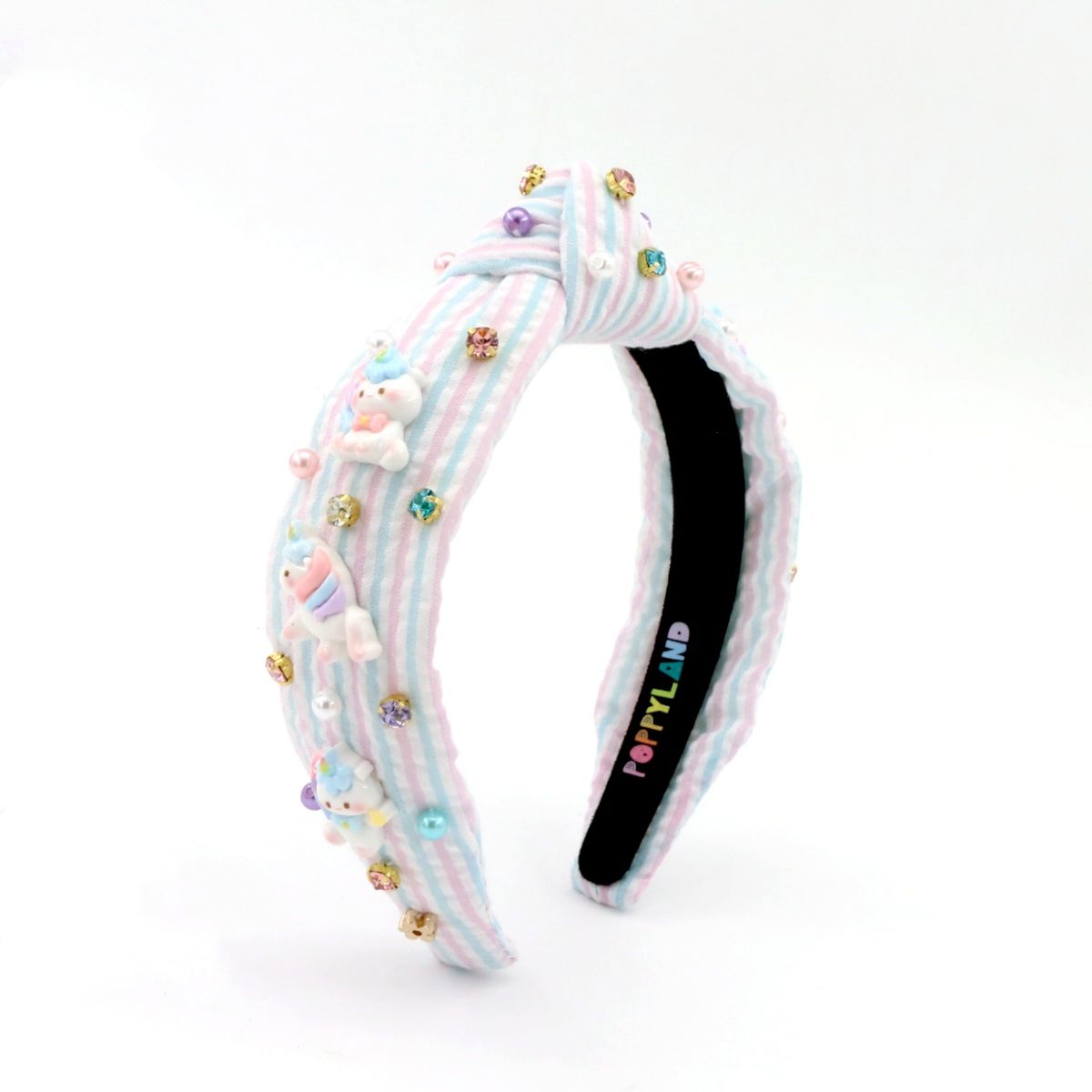 Seersucker unicorn headband