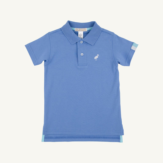 Prim and proper s/s polo - barbados blue