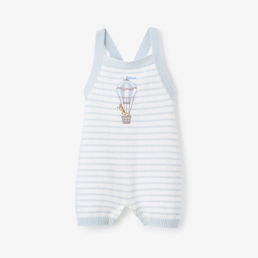 Dreamscape striped knit sleeveless shortall