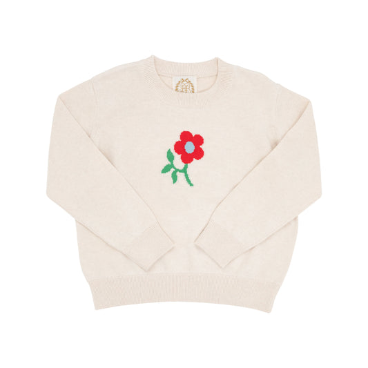 Isabelle's intarsia sweater - flower/stone