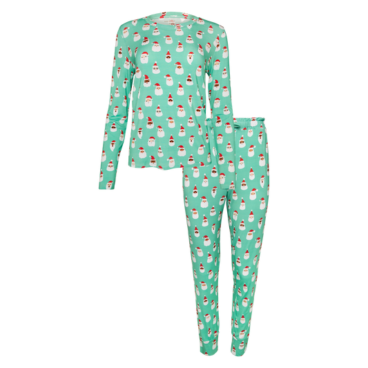 Santa medley women's l/s scoop neck pjs