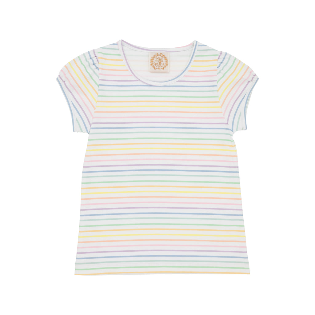 Penny's play shirt - rainbow rollerskate stripe
