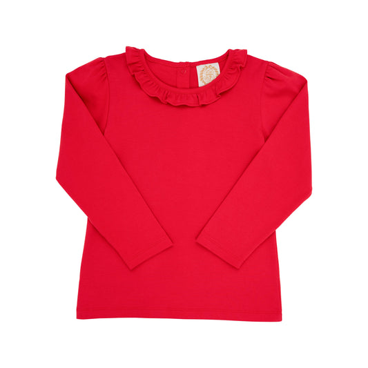 Reece ruffle top - richmond red