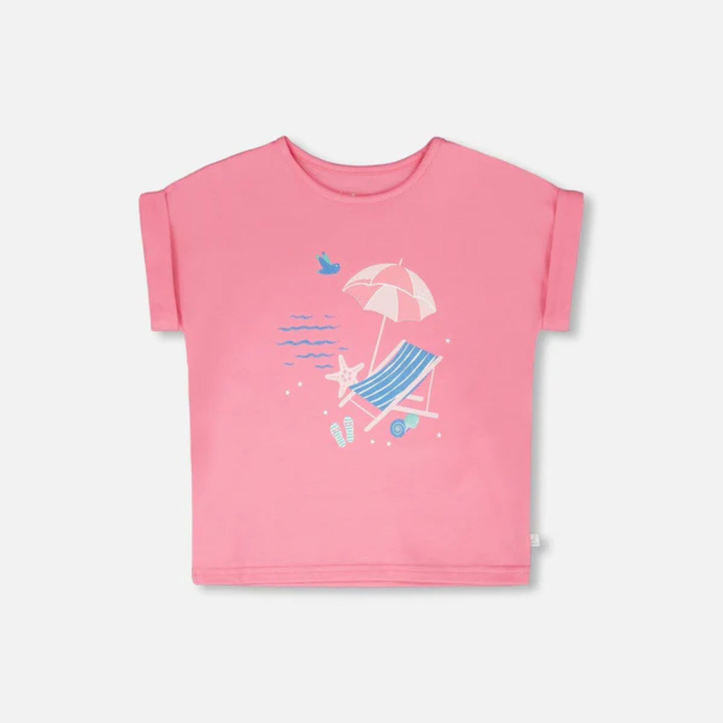 Beach chair tshirt - aurora pink
