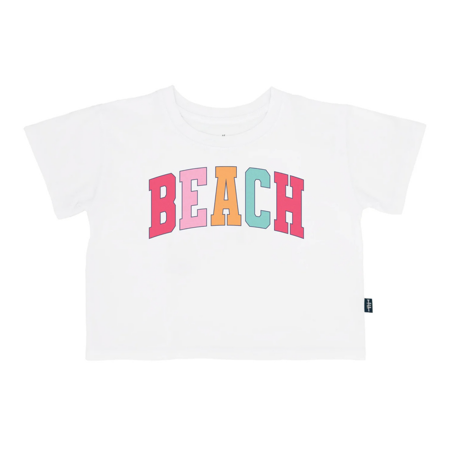 Beach crop tee - white