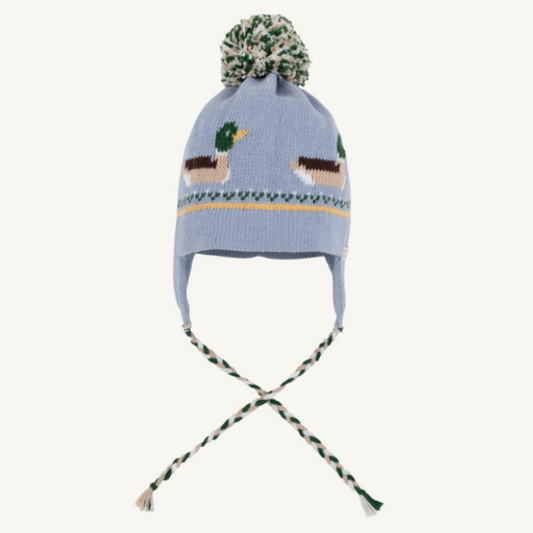 Parrish pom pom hat - ducks/sarasota sky