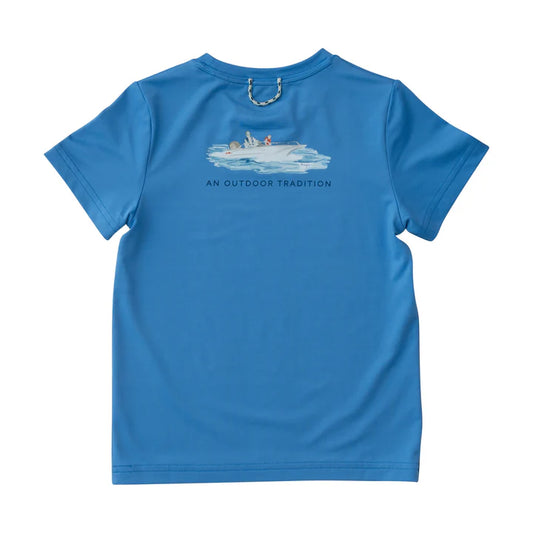 Pro perf s/s fishing tshirt - marina blue