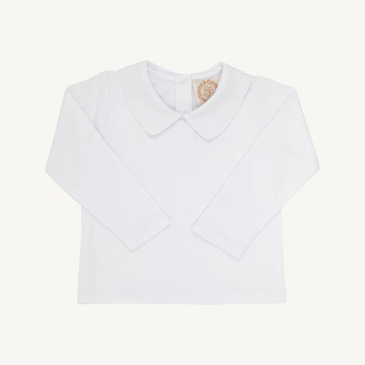 Peter pan l/s shirt - worth ave white