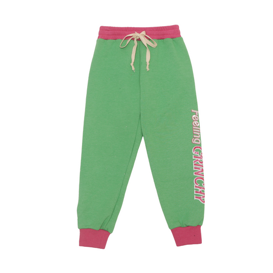 Grinchy joggers - green/pink