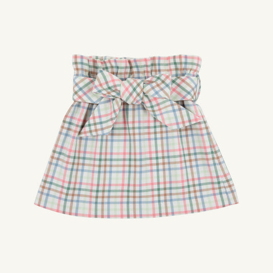 Beasley bow skirt - manalapan plaid
